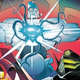 The cover to DC Mech #1, featuring mecha versions of Superman, Flash, and Batman.